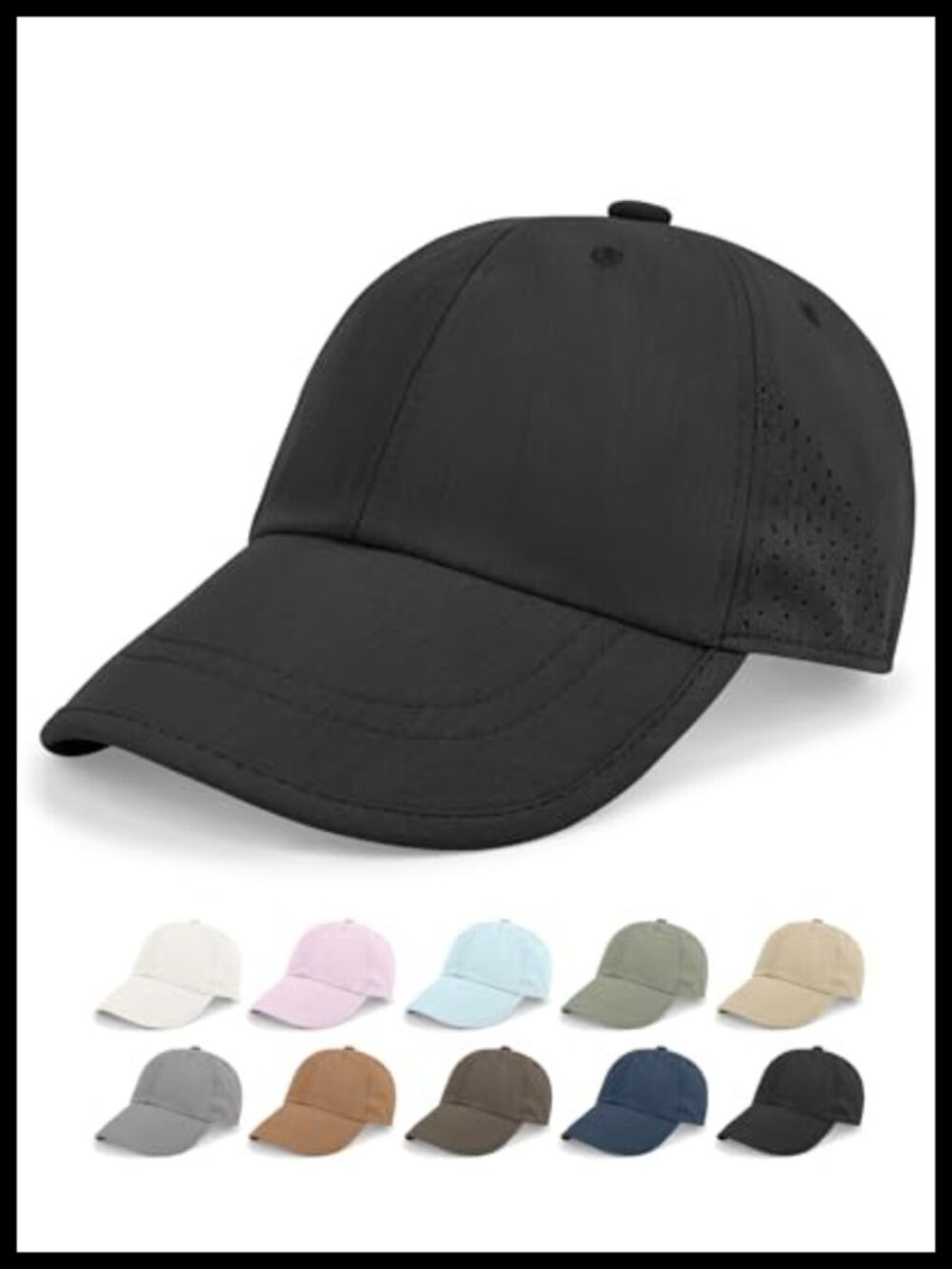 Unisex Baseball Cap UPF 50+ Polyester Unstructured Dad Hat Foldable